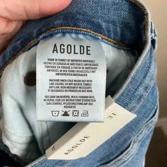 AGOLDE Sophie Mid Rise Ankle Jeans Size 31 - Picture 9 of 13